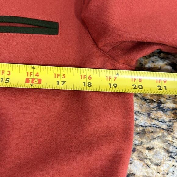 Salko Austria Vintage Wool Contrast Trim Jacket In Orange Size 8 - Picture 7 of 8